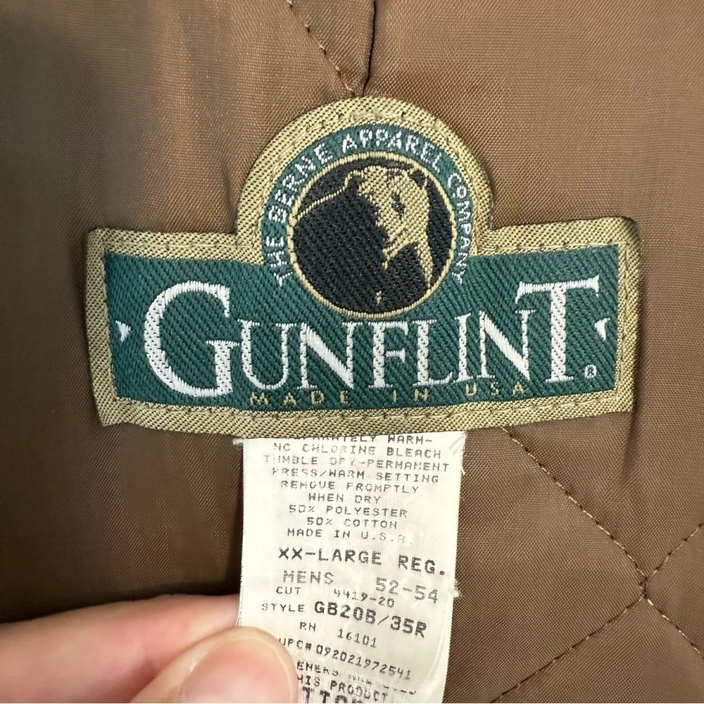 Vintage Gunflint Camo mossy men’s bib overalls hunting quilted XXL size 52-54